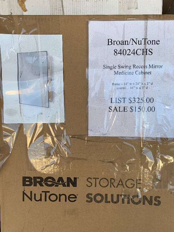 BROAN/NUTONE SINGLE SWING RECESS MIRROR MEDICINE CABINET